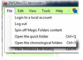chronological folder